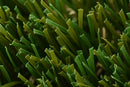 Macro close-up of Affordable 91 artificial grass showing ribbed green blade shapes