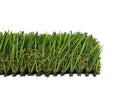 Colorado artificial grass side profile showing upright green blades and tan thatch