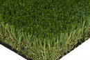 Florida 80 artificial grass corner close-up showing the grass blades, thatch and backing