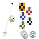 Golf Cup Set with Flag Pole & Checkered Flag - Plastic or Aluminum Cup